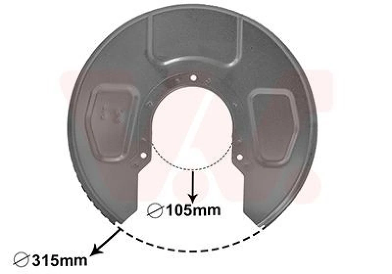 Image of VAN WEZEL Brake disc backing plate VAN WEZEL 5878374