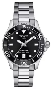 image of Tissot T1202101105100 Seastar 1000 36mm Black Dial Watch