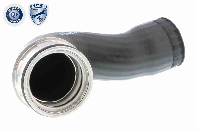 Image of VAICO V10-3766 Turbocharger Hose Rubber with fabric lining, Q+, original equipment manufacturer quality Rubber with fabric lining Charger Intake Hose