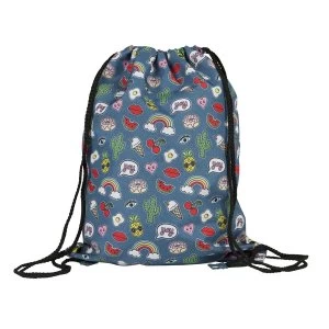 Image of Sass & Belle Patches & Pins Drawstring Bag