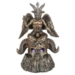 image of Baphomet on Skull Backflow Burner