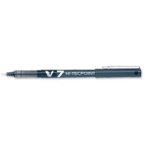 image of Pilot V7 Rollerball Pen 0.7mm Needle Tip 0.5mm Line Black Pack of 12 Pens