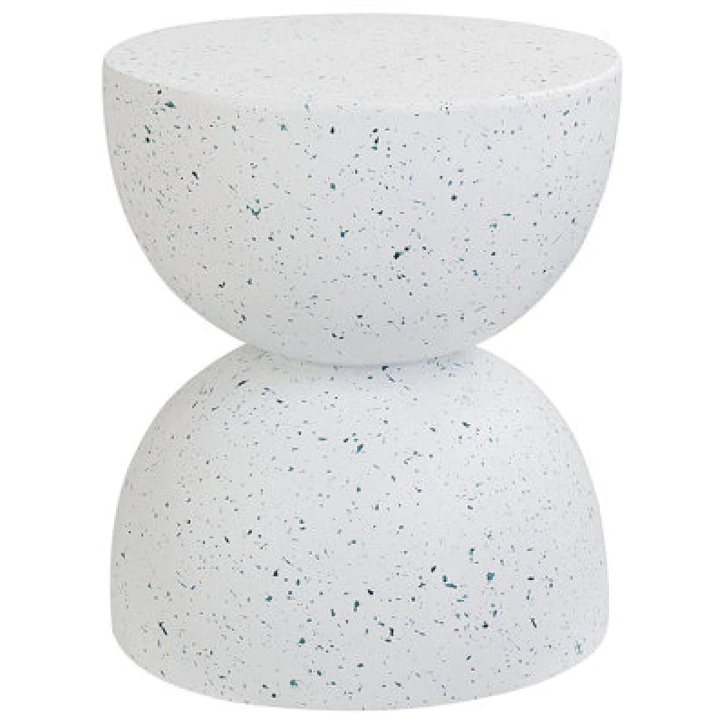 Image of BELIANI Side Table CAORIA White Terrazzo 504431