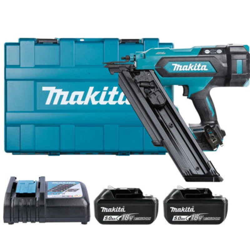 Image of Makita DBN900 18v LXT Cordless Brushless Framing Nailer 2 x 5ah Li-ion Charger Case DBN900RTE