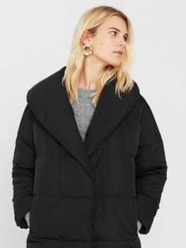 Mango Short Padded Coat Black Size L12 Women