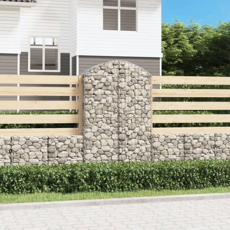 Image of VIDAXL Vidaxl - Arched Gabion Basket 100x50x160/180cm Galvanised Iron 8720845651015