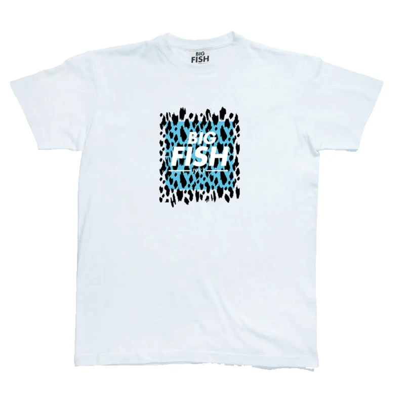 Image of Big Fish Blue camo T-Shirt Big Fish Blanc Male S TEE-PRINT--CAMOBLEU-WHITE-S