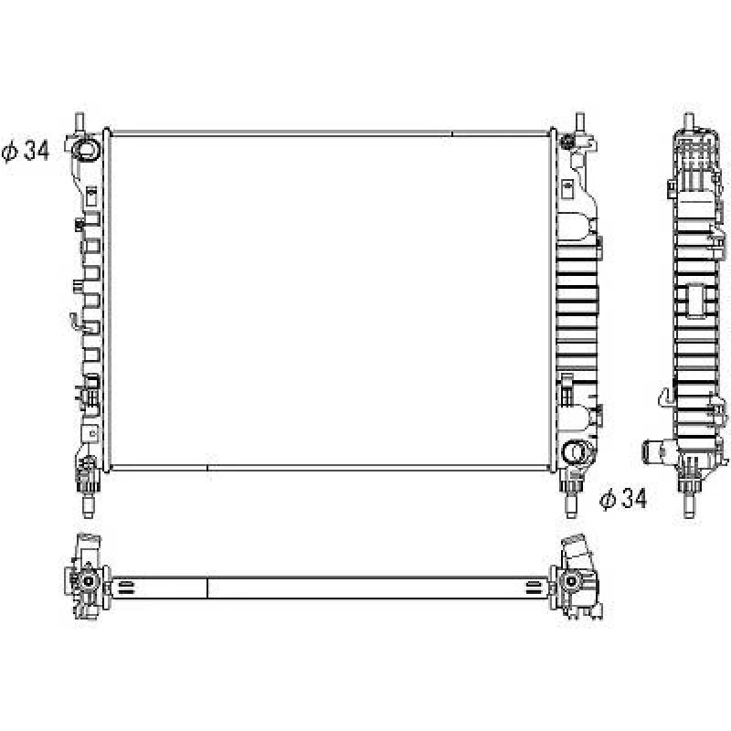 Image of Engine radiator DIEDERICHS DCM3937