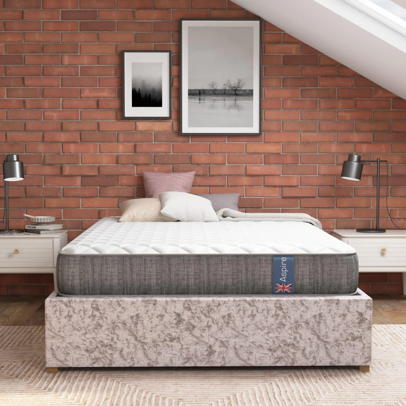 Image of Aspire Aspire Thermoregulating Pocket Srpung Mattress with Natural Fillings in White Size: Small Single White Small Single Unisex 5057632300201