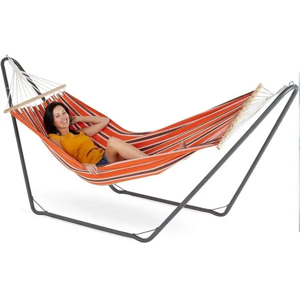 VonHaus Hammock With Metal Frame - Orange One Size