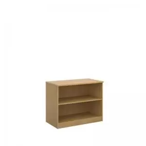 image of Deluxe bookcase 800mm high with 1 shelf - oak