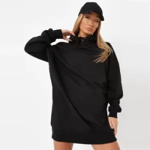 image of Missguided Hoodie Dress - Black