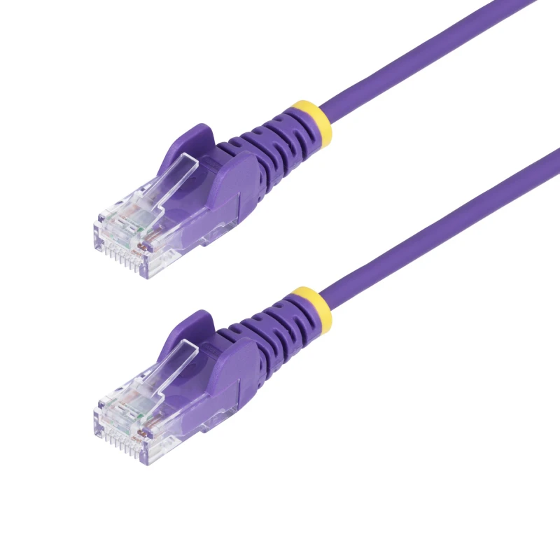 Image of StarTech.com 1.5m Purple Slim CAT6 Ethernet Cable. Snagless. 100W PoE.