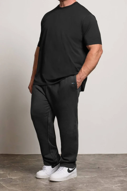 Image of BadRhino BadRhino Men Open Hem Joggers in Black Size: 5-6X-Large Black 5-6XL Male 5063589482297