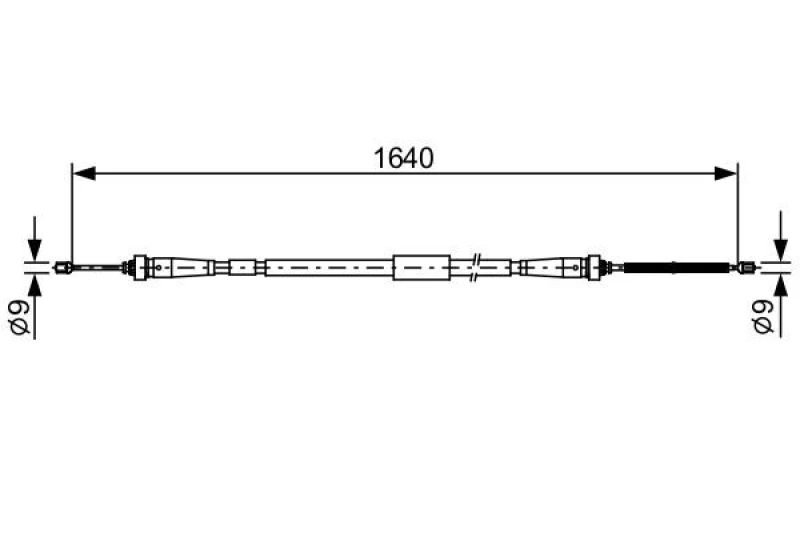 Image of Bosch 1 987 482 638 Brake Cable 1640mm Cable,parking brake (124)