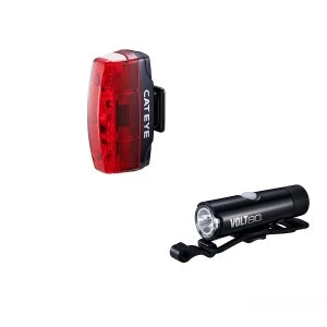 Image of CATEYE Volt 80 front light & rapid micro rear light usb rechargeable light set