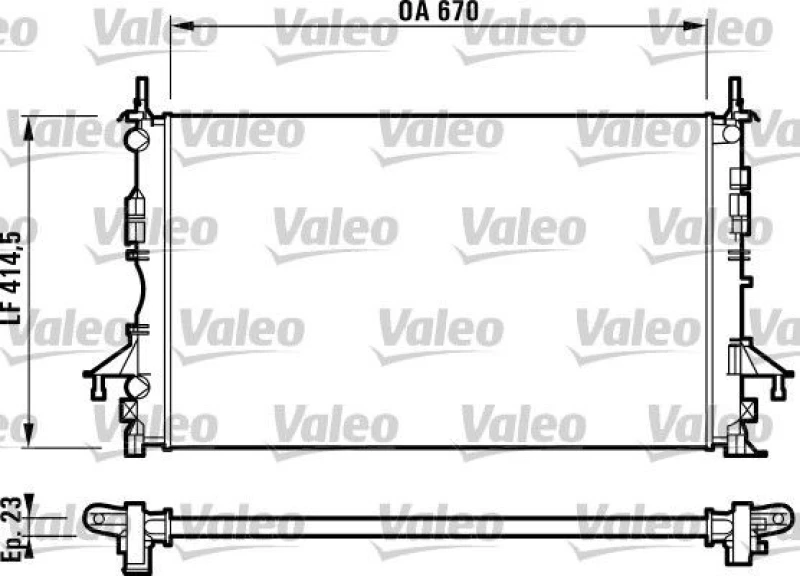 Image of Engine radiator VALEO 732827