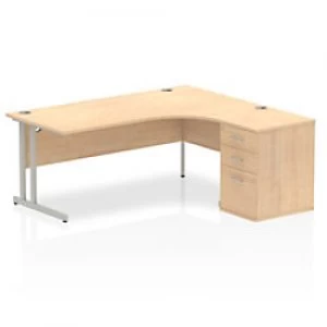 Image of Impulse 1800 Right Hand Cantilever Workstation 600 Pedestal Bundle Maple