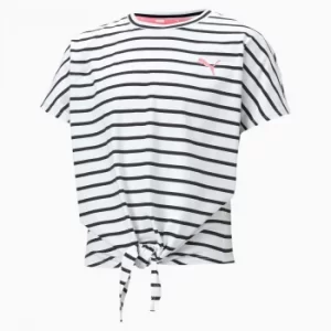 Image of PUMA Alpha Girls T-Shirt, White, size 15-16 Youth, Clothing