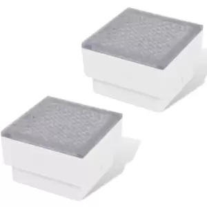 Image of Vidaxl - 2 LED Inground Light 100 x 100 x 68mm White