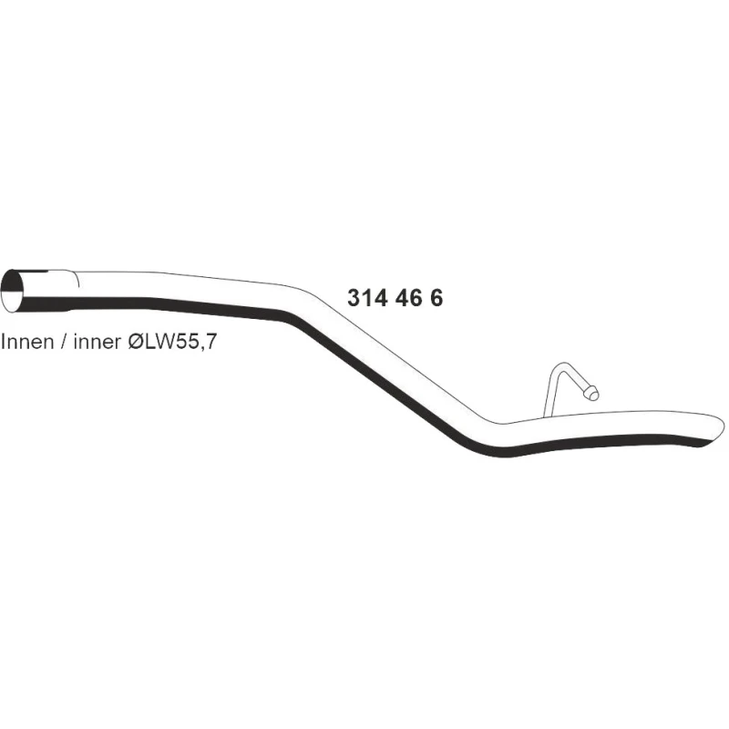 Image of ERNST 314466 Exhaust Pipe Rear, Length: 860mm Exhaust Pipe (17)