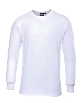 image of RS PRO White Cotton, Polyester Thermal Shirt, L