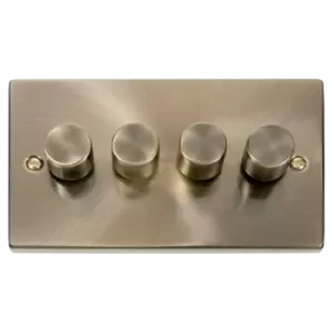 Image of Click Scolmore Deco 4 Gang 400W-VA 2 Way Resistive-Inductive Dimmer Switch - VPAB154