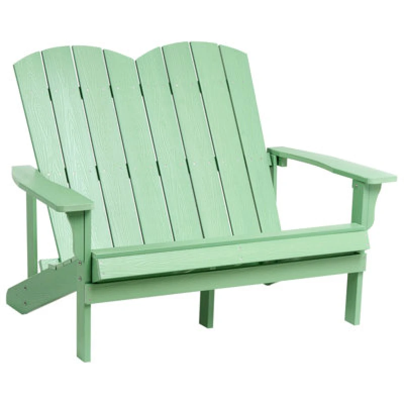 Image of Beliani Garden Bench Adirondack 125cm Light Green