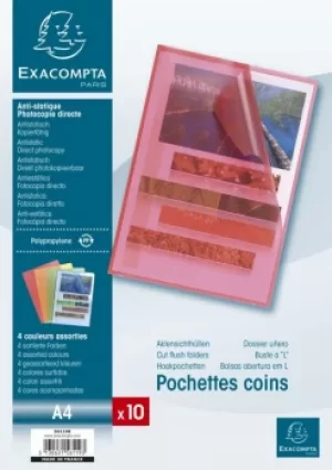 Image of ValueX Cut Flush Folder A4 Grain PP Assorted PK10 56119E
