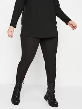 Image of Yours Rib Legging - Black, Size 16, Women