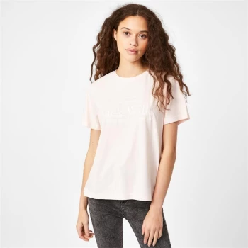 Image of Jack Wills Forstal Boyfriend Logo T-Shirt - Blush
