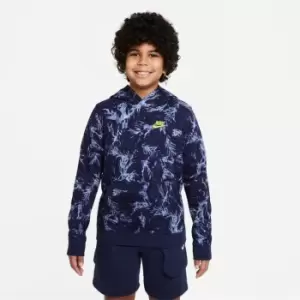 Image of Nike Wash Camo OTH Hoodie Junior Boys - Blue