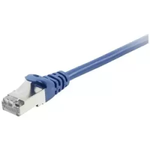 Image of Equip 605533 RJ45 Network cable, patch cable CAT 6 S/FTP 0.25 m Blue gold plated connectors