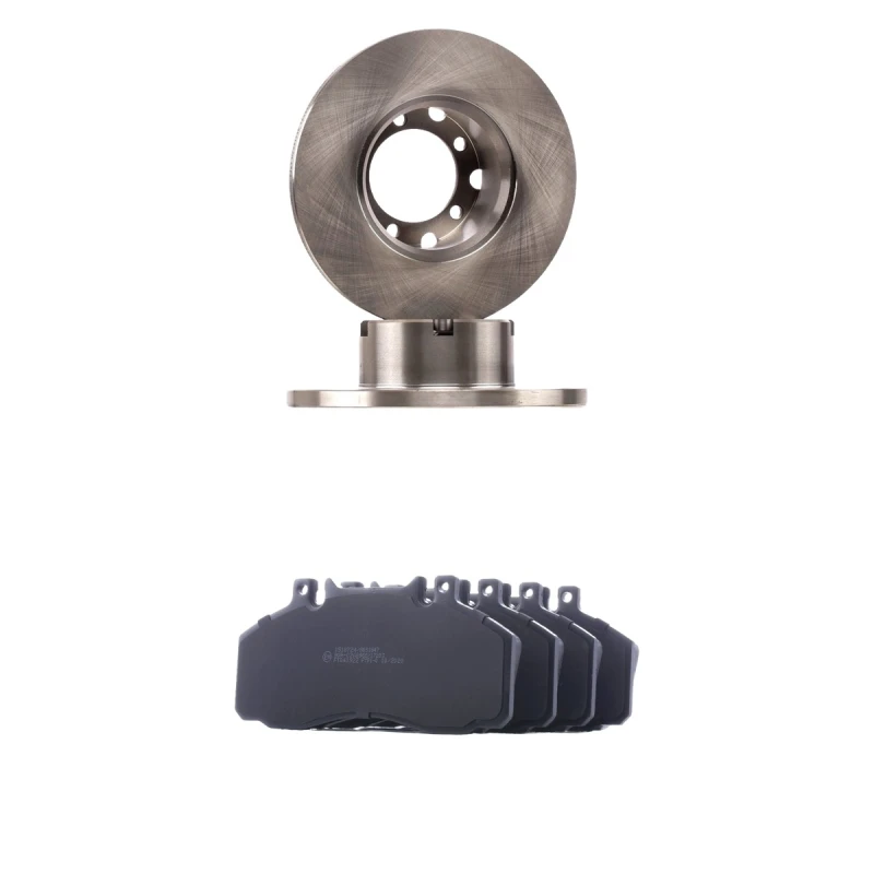Image of RIDEX 3405B3049 Brake disc and pads set Front Axle, Brake Disc Type: Solid, prepared for wear warning indicator Brake Set,disc brakes (3405)