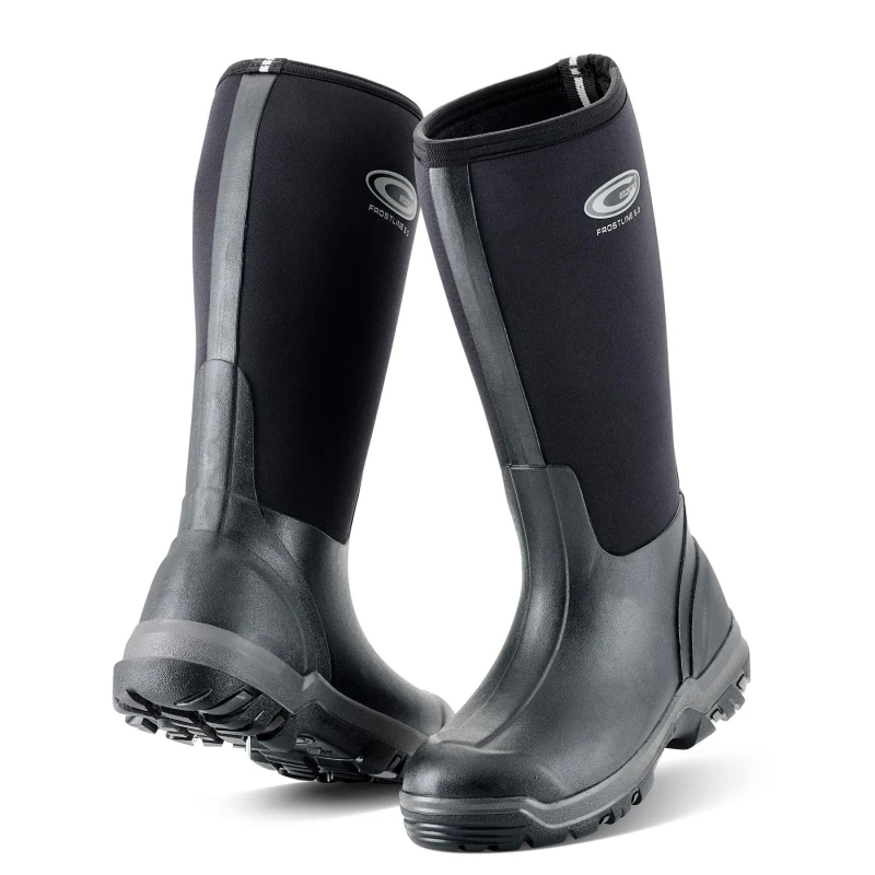 Image of Grubs Boots Frostline 5.0 Classic Insulated Wellington Boots in Black Size: 10 Black Unisex 10