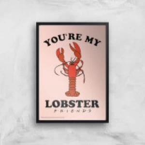 Image of Friends Lobster Giclee Art Print - A4 - Black Frame