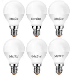 Image of 6W LED G45 Golf Ball Bulb E14, Daylight 6500K (pack of 6)