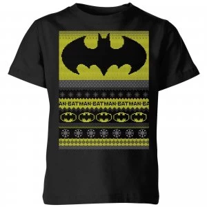Image of DC Comics Batman Kids Christmas T-Shirt in Black - 9-10 Years