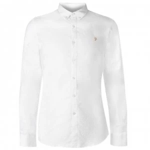 Image of Farah Vintage Oxford Long Sleeve Shirt - White