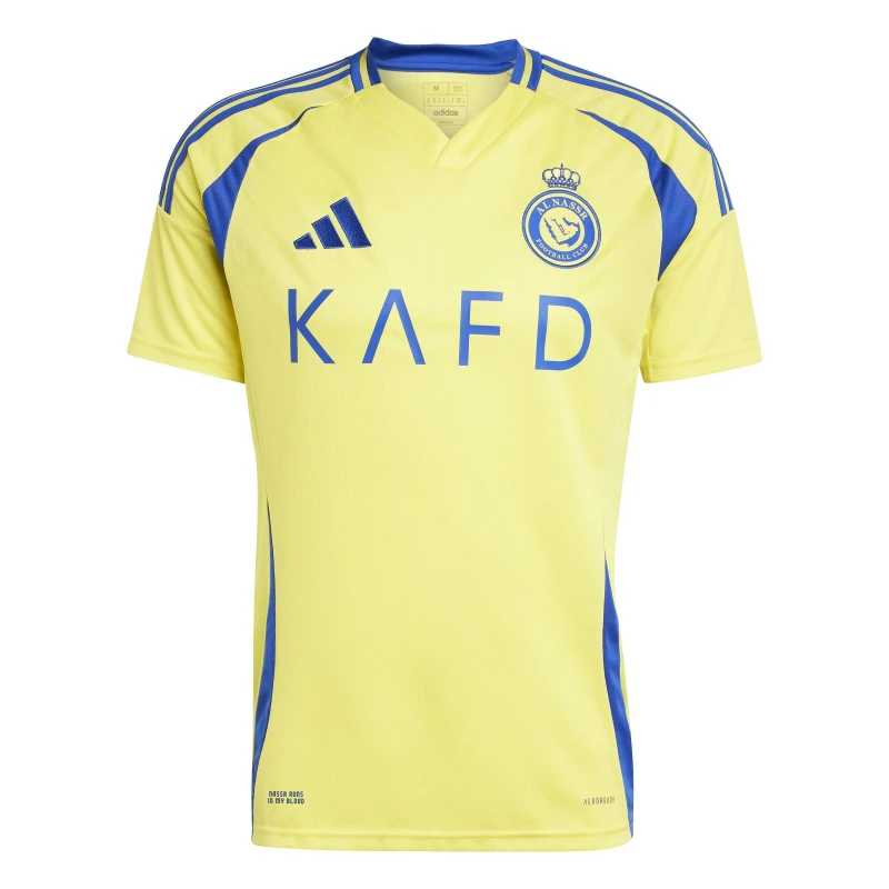 Image of adidas Al Nassr Ronaldo Home Shirt 2024 2025 Adults - Yellow Yellow S