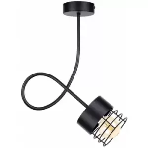 image of Netlighting Elle Slim Pendant Ceiling Light Black, 25cm, 1x E27