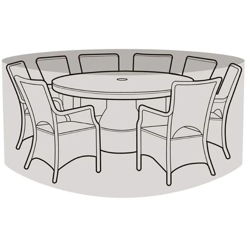 Image of Garland 8 Seater Round Furniture Set Cover Black W1404