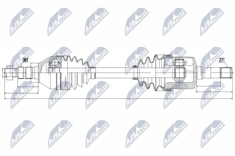 Image of NTY NPW-PL-033 Drive shaft Automatic Transmission, Front Axle Right Drive Shaft (13)