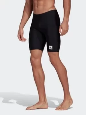 Image of adidas Solid Swim Jammers, Black, Size S, Men