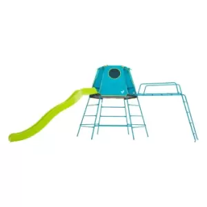 Image of TP Explorer Metal Climbing Frame Set with Slide/Jungle Run - Blue