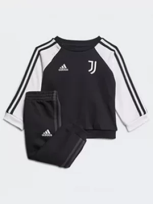 Image of adidas Juventus 3-stripes Baby Jogger, Black/White, Size 18-24 Months
