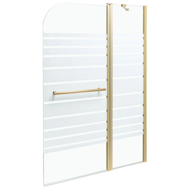 Image of Beliani Shower Bath Screen Tuapi 1400 X 1000 mm Gold