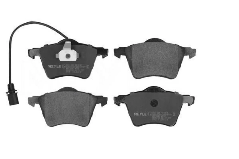 Image of MEYLE 025 234 1819/W Brake pad set Front Axle, incl. wear warning contact, Original Quality, with anti-squeak plate Brake Pad Set,disc brake (402)