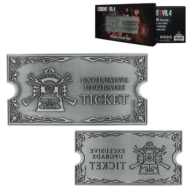 Image of Resident Evil 4 Metal Exclusive Upgrade Ticket Metallic Silver