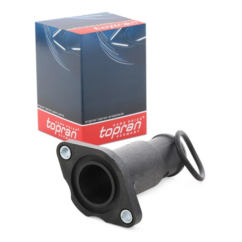 Image of TOPRAN 107 638 Coolant Flange frontal sided, Plastic, with gasket/seal Plastic Coolant Flange (3219)